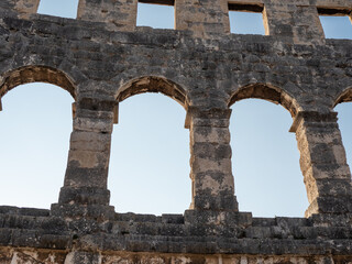 Fototapeta na wymiar Pula Arena, Roman amphitheatre in city Pula, Croatia