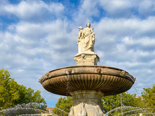 Fontaine de la Rotonde, an historic fountain located on the Place de la Rotonde, at the bottom of...