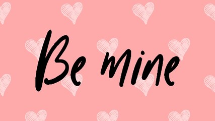 Valentine's day gift cart with be mine text. Love related items. Home decoration printable.