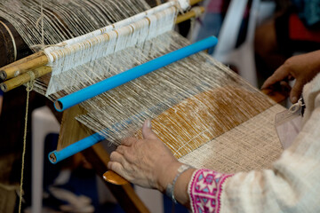 Hemp fabric weaving Industry from hemp fiber.