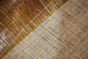 Hemp fabric weaving Industry from hemp fiber.