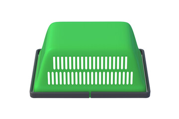 Inverted shopping basket isolated on white background. 3d render
