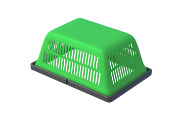 Inverted shopping basket isolated on white background. 3d render