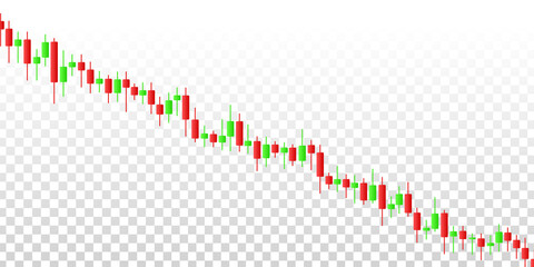 Vector realistic isolated Bearish pattern on the transparent background.