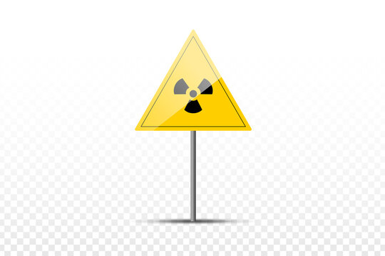 Vector realistic isolated Radiation sign on the transparent background.