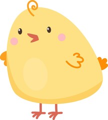 Vector illustration for easter celebration. Cute little chickens. Vector baby illustration. Chicks on a white background