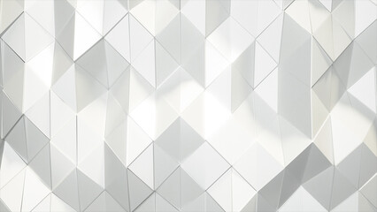 Abstract White triangle blackground . 3d illustration