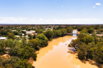 Fototapeta premium D Darling river wilcannia to bridge