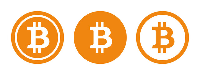 Crypto currency, bitcoin, bit coin logo. Bitcoin symbol.