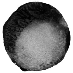 Watercolor black-grey round ink drops isolated on white paper. Perfect for motion graphics, digital composition. Design for the fabric, background, wallpaper, cover.