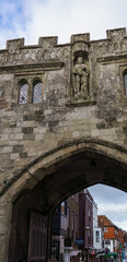 Naklejka premium 13th century high street gate in Salisbury city centre wiltshire UK