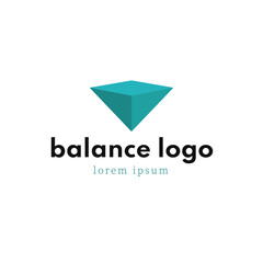 Balance logo made with inverted pyramid