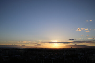 sunset in the mountains