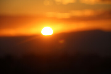 sunset in the mountains