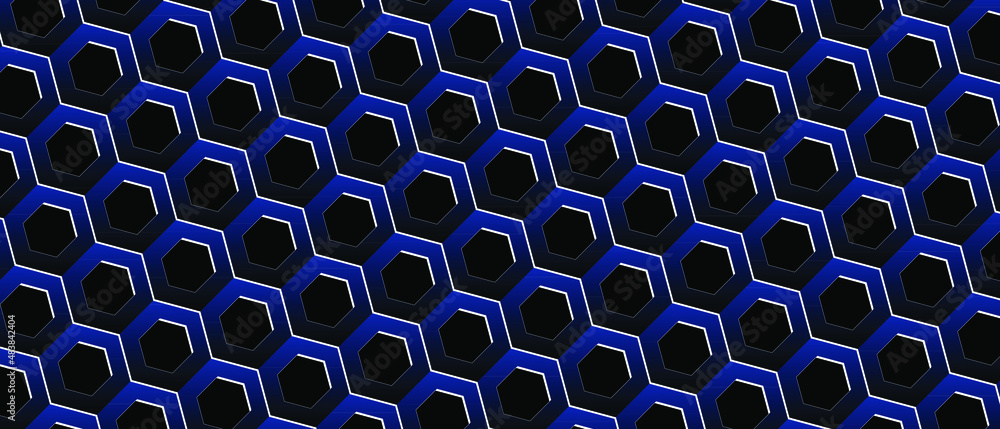 Poster abstract technology background with hexagons. modern vector illustration eps 10