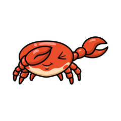 Cute little crab cartoon dabbing © frescostudio