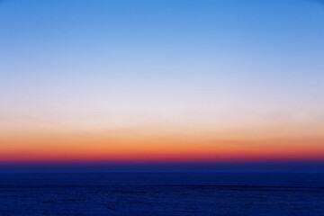 Scenic gradient sky during a vibrant sunset.