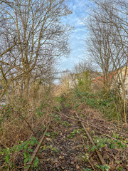 old railroad tracks in Flensburg, Schleswig Holstein, Germany