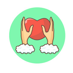 Holding Love so cute with the cloud 