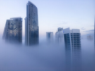 Fototapeta na wymiar Gold Coast Skyline Clouds
