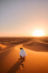 Fototapeta na wymiar Sunrise in the Sahara