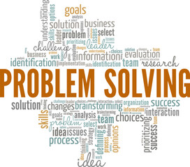 Problem Solving conceptual vector illustration word cloud isolated on white background.