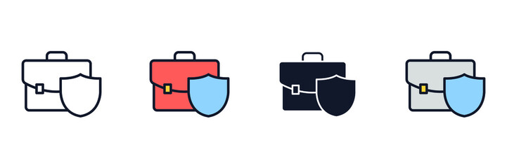 Insurance business icon symbol template for graphic and web design collection logo vector illustration