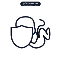 Insurance pregnancy icon symbol template for graphic and web design collection logo vector illustration