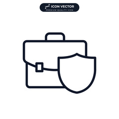 Insurance business icon symbol template for graphic and web design collection logo vector illustration