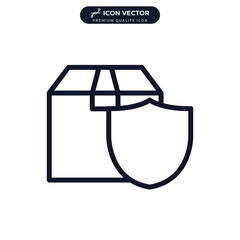 Insurance cargo icon symbol template for graphic and web design collection logo vector illustration