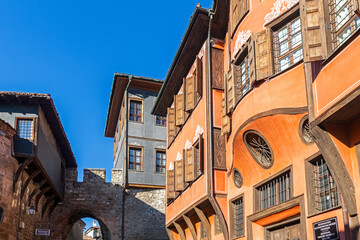 Nineteenth Century Houses in old town of city of Plovdiv, Bulgaria