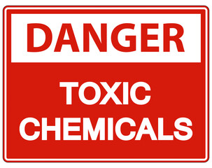 Danger Toxic Chemicals Symbol Sign On White Background