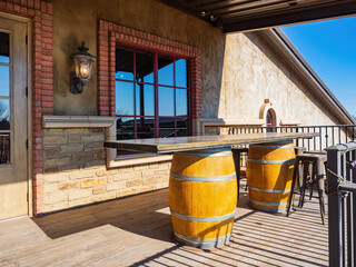 Obraz na płótnie Canvas Sunny view of a winery