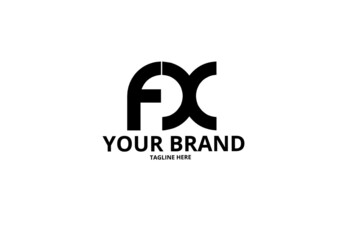 Fototapeta premium fx xf f x initial letter logo