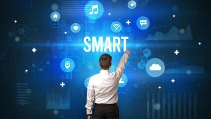 Rear view of a businessman