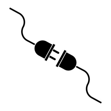 recommend clip art: Electric socket with plug. Connect cable. Energy symbol. Simple art. Technology concept. Vector illustration. Stock image. 