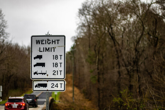 Weight Limit Road Sign