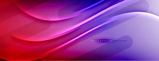 Abstract background - lines composition created with lights and shadows. Technology or business digital template. Trendy simple fluid color gradient abstract background with dynamic