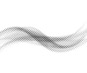 Gradient Halftone dots wave abstract background. Data technology wave background. 