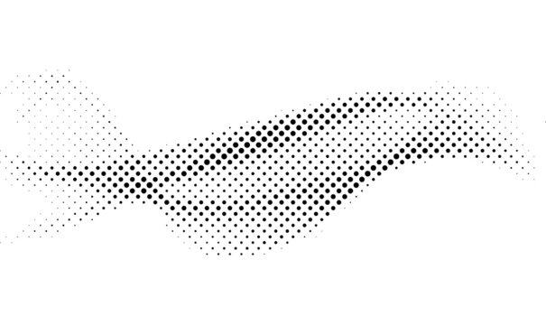 Gradient Halftone dots wave abstract background. Data technology wave background. 