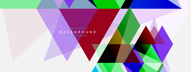 Mosaic triangles geometric background. Techno or business concept, pattern for wallpaper, banner, background, landing page