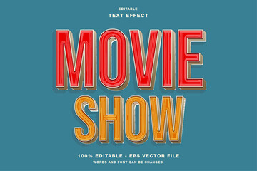 Movie Show Retro Style Editable Text Effect