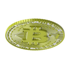 bitcoin coin isolated on white background illustration