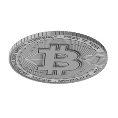 bitcoin coin isolated on white background illustration