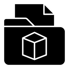 Folder Blockchain glyph icon