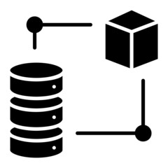 Data Server Blockchain 2 glyph icon