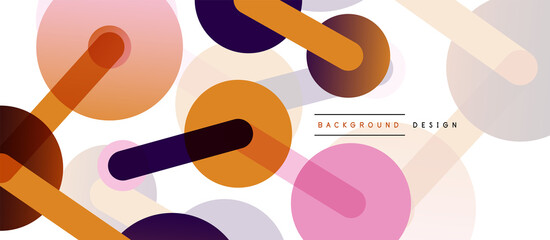 Abstract background. Round dots connected by lines. Trendy techno business template for wallpaper, banner, background or landing