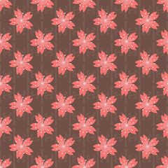 Cute Japanese motifs inspired seamless pattern background