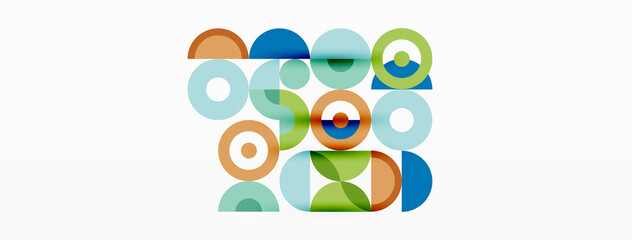 Colorful circle abstract background. Template for wallpaper, banner, presentation, background