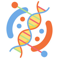 DNA flat icon